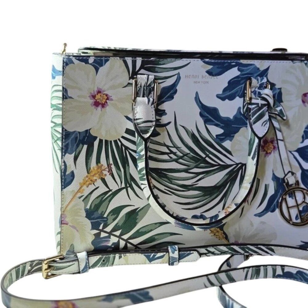 Rare Vintage Henri Bendel Tropical Floral Tote Bag - Picture 7 of 11